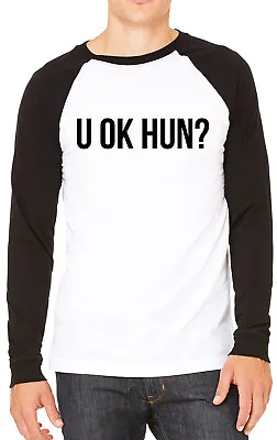 U Ok Hun? Funny Mens T-shirt Baseball Tee • £13.99