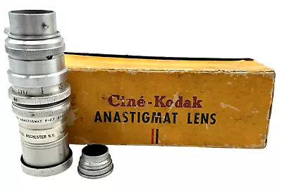 CINE-KODAK Untested Anastigmat Lens 63mm F/2.7 For 16mm MOVIE W/ Hood Box AS IS • $39