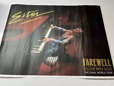 Elton John Lithograph Poster Farewell Yellow Brick Road Final World Tour 18”x24” • $10.99