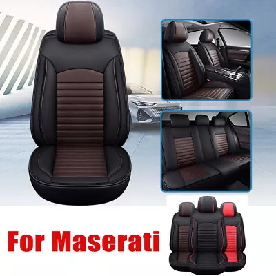 For Maserati Seat Covers 3D Leather Premium Full Set/Front Car Cushion Protector • $200.34