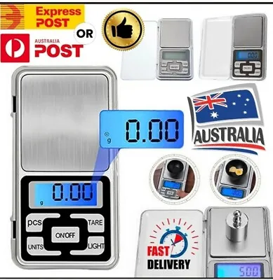 $12.95 • Buy 2x Mini Pocket Digital Scales 0.1 500g Precision Weight Balance Gram Jewellery 