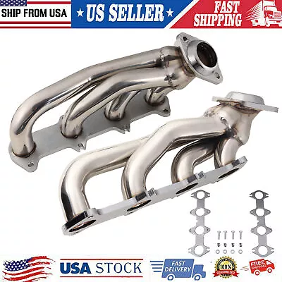 Stainless Exhaust Manifold Shorty Headers Manifold For Ford F150 5.4L V8 2004-10 • $164.07