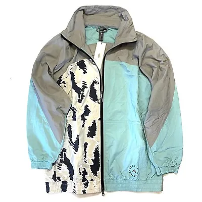 ADIDAS STELLA MCCARTNEY Womens Splash Camo Zip Track Jacket Grey (MSRP $230) • $38.99
