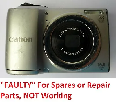  FAULTY  Canon PowerShot A810 16.0MP Digital Camera For Spares Or Repair Parts • $12.38