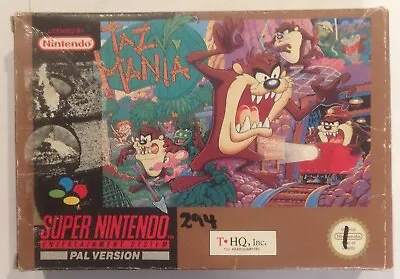 TAZ MANIA. - Box ONLY.. For Snes Game.. • $39.50