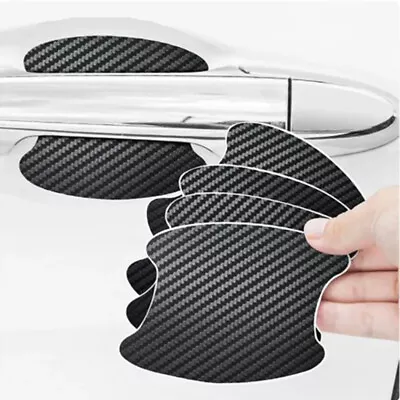 4x Carbon Fiber Door Handle Protector Film Anti Scratch Sticker Car Accessories • $3.25