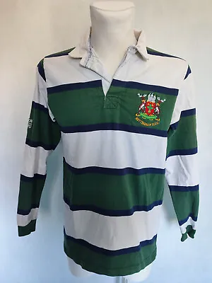 Nottingham RFC Cotton Oxford Vintage Long Sleeve Rugby Shirt Jersey Size M • £101.99