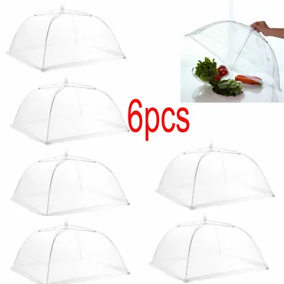 Large Food Cover 17  Tent Outdoor Picnic Camp Cake Umbrella Mesh Mosquito Net X6 • $12.34