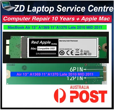 $158 • Buy 120GB 128GB SSD For Apple Mac MacBook Air 11  A1370 ,13” Inch A1369 2010 2011