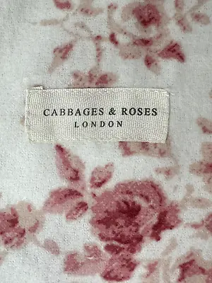 Cabbages & Roses London Nora Cotton Flannel King Sheet Set Pink Floral NEW • $100.26