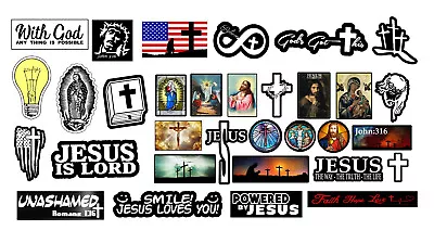 10 Random Christian Jesus Christ God Bible Car Vinyl Decal Stickers Pack Lot • $13.47