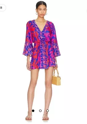 Maaji Women's Standard Kaftan Colorful Purple Red Floral Medium NWT • $39.95