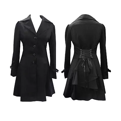 £131.40 • Buy MixMies Women Victorian Corset Riding Jacket Black Gothic Steampunk Coat