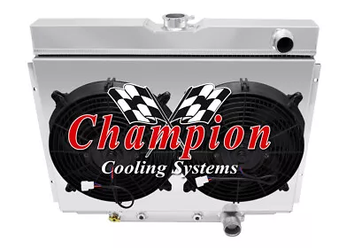 1967-1970 Ford Mustang All Aluminum 3 Row KR Champion Radiator Fan Shroud Combo • $457.26