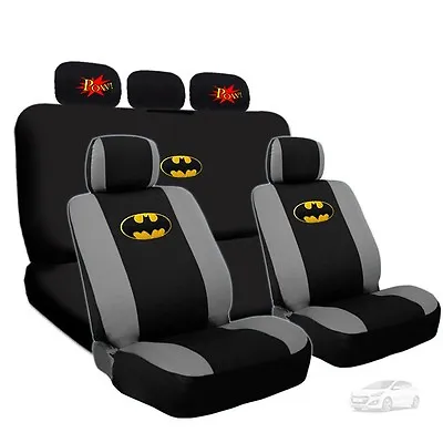 For Hyundai Batman Seat Covers & Comic POW Headrest Car Truck Seat Covers Set • $51.56