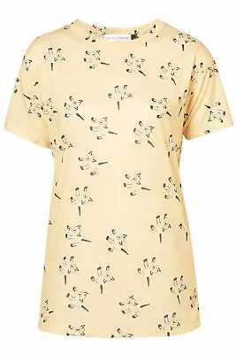 TOPSHOP J W Anderson Siamese Kitten Kitty Cat Print Pattern T-shirt Tee Top 12 8 • £49.99