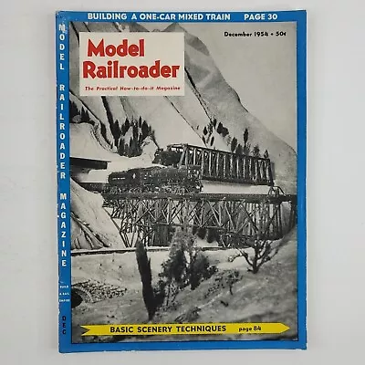 Vintage Model Railroader December 1954 Magazine Train Hobbyist Miniature Read • $4.60