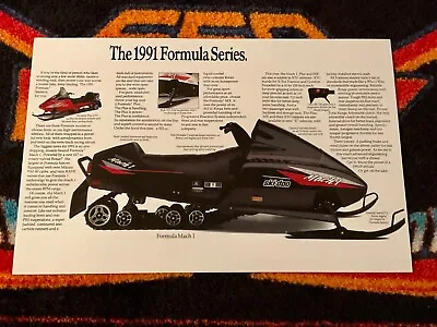 🏁 ‘91 SKI-DOO Formula Mach 1 Snowmobile Poster  Vintage Sled Mach 617cc  • $21.88