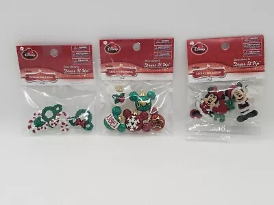 Disney Dress It Up Mickey Mouse Christmas Buttons - OPEN PACKS - 12 Buttons • $15