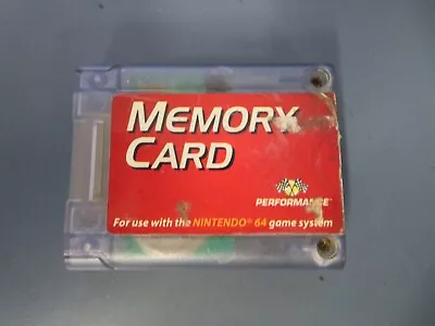 Performance Red Label Memory Card Pack For Nintendo 64 N64 P-302 - Clear Case • $9.95