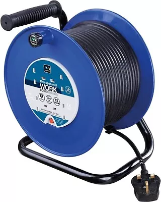 Masterplug 13Amp 4 Gang Way Socket 40Metre Heavy Duty Cable Reel Extension Lead • £45.99