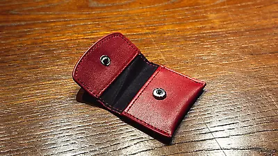 The Cowhide Coin Wallet (Red) By Bacon Magic - Trick • $11.40