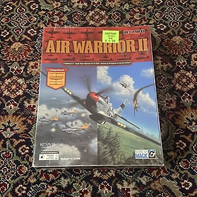 Air Warrior 2 Big Box PC Game Flight Simulator Air Combat 1996 CD-ROM CompuServe • $19.99