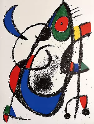 Joan Miro Original Stone Lithograph   Limited Edition Mourlot 1975 • $129
