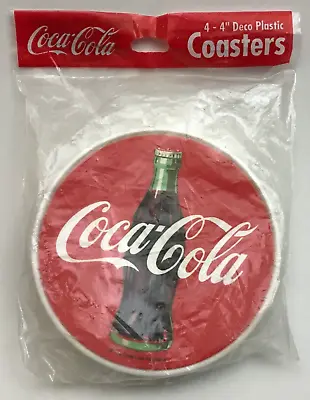 Lot Of 4 Vintage Coca Cola Plastic Coasters - New • $9.99