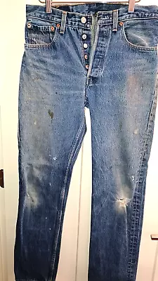 Levi's LVC 501xx  Selvedge Jeans Made In USA 32x36 (actual 30 X 34) VINTAGE • $50