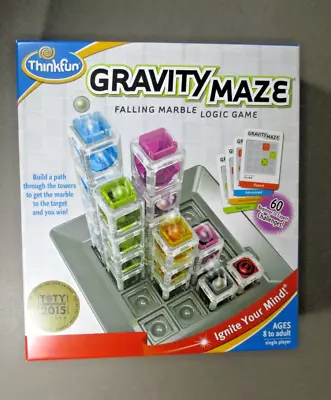 Thinkfun GRAVITY MAZE Falling Marble Logic Game Toy Of The Year 2015 Ages 8+ • $9.95