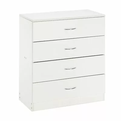 4 Drawer Chest Dresser Wood Dresser Furniture Cabinet Storage For Home White US • $86.49