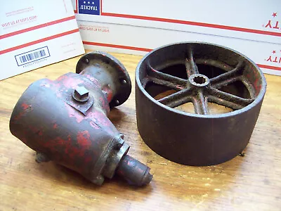 Farmall Cub IH PTO 90 Degree Gearbox And Flat Belt Pulley • $225