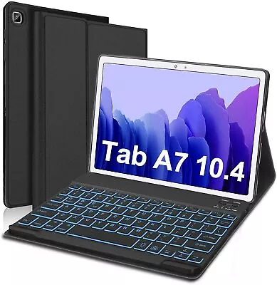 For Samsung Galaxy Tab A7 10.4 SM-T500 T505 Tablet Backlit Keyboard Case Cover • $41.89