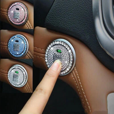 $5.46 • Buy Car Interior Button Start Switch Decorative Diamond Ring Cap Cover Car Stickers