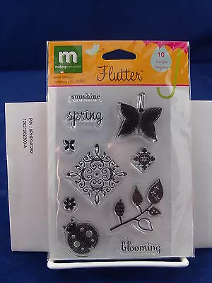 New Making Memories Clear Stamp Set Flutter Spring Ladybug Sunshine 33807 • $5.99