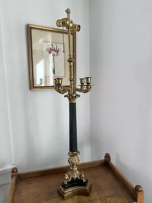 Vintage Warren Kessler Designed Gilt Column Candelabra Neoclassical Table Lamp • $295