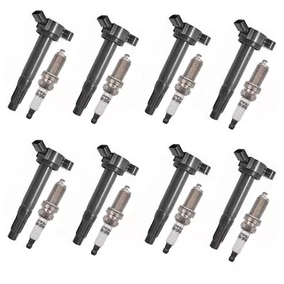 8X Ignition Coil + 8X Spark Plug For 2008-18 Toyota Sequoia Lexus LX570 V8 5.7L • $123