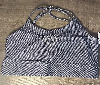 Ladies Zumba Grey Crop Bra Top Gym Training Jegging Style Dance Size L • £5.99