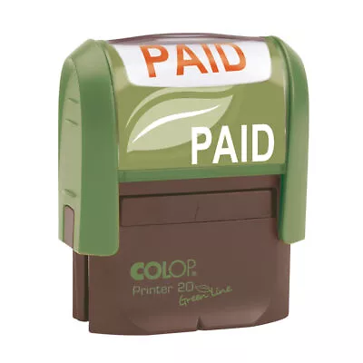 COLOP Green Line Word Stamp PAID Red GLP20PAID • £15.45