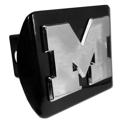 Michigan Wolverines New M Black Metal Hitch Cover [NEW] NCAA Trailer Cap Truck • $35.95