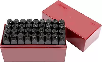 36Pcs 3/8  Steel Metal Punch Letter & Number Stamp Stamping Set • $29.95