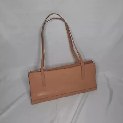 Monsac 12  Purse Handbag Tan Leather Full Zipper Pockets Logo Hardware • $11.99