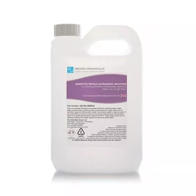 Sensitive Metals Ultrasonic Cleaner Solution 5L Cleaning Fluid Copper Aluminium • $71.03