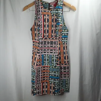 Tigerlily Dress Size 8 Stretch Cotton Multicolour Paisley Pattern No Sleeves • $45.95