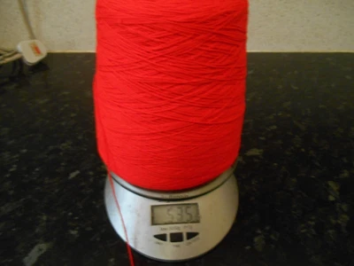 £8.50 • Buy Machine Knitting Wool Coned Wool Yeomen Cashhmilon 4 Ply 500 Gm Coned Wool Red