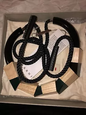 MARNI Designer WOOD NECKLACE Made In Italy - RRP £590 Mainline Not H&m • £179