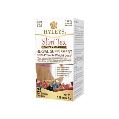 Hyleys Slim Tea 5 Flavor Assortment - Weight Loss Herbal Supplement Cleanse And • £8.02