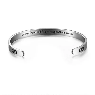 Men Women Stainless Steel Bracelet Cuff Bangle Friendship Inspirational Jewelry • $10.89