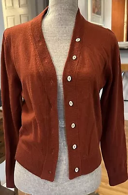 Margret O'Leary Brown 100% Cashmere Cardigan Sweater EUC • $19